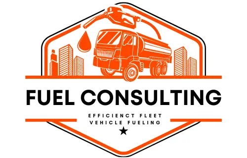 Fleet management consultants analyzing fuel consumption data for vehicle efficiency.